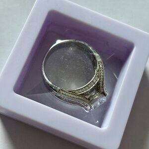 Impressive CZ and 925 Sterling Silver statement ring